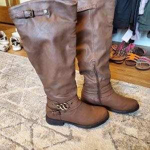 Tall brown boots